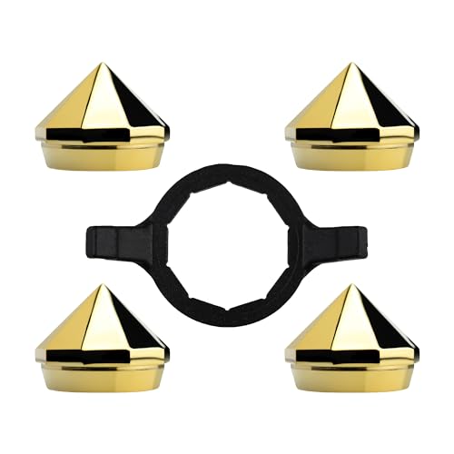 British Wire Wheel 10-Sided Bullet Gold Spinner Ca