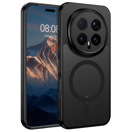 BENTOBEN Hülle Hülle für Honor Magic8 Pro 5G mit Magnetisch Durchscheinende Matt Anti-Fingerabdruck Handyhülle Rückseite Dünn Stoßfest Schutzhülle Schwarz Magic8 Pro 5G