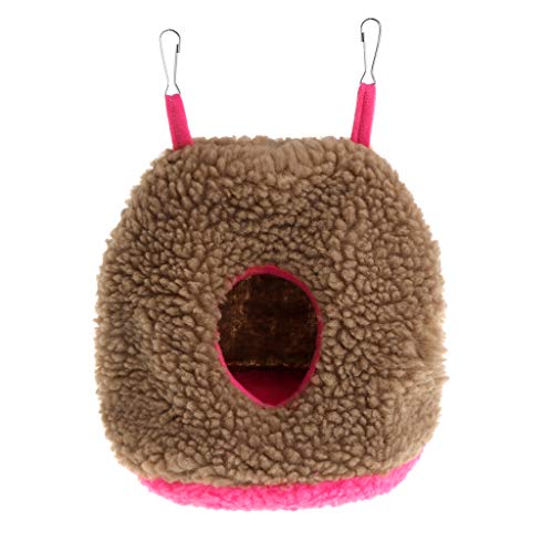 lehaha Nido de pájaro suave cálido invierno colgante jaula casa juguetes, lecho loros redondo cueva hamaca mascotas aves suministros