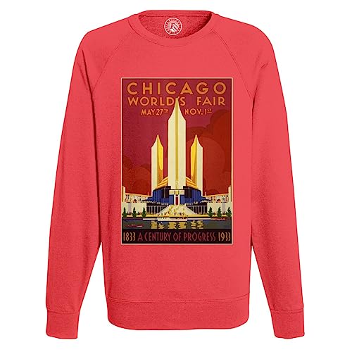 Sweat Shirt Homme Chicago World's Fair 1933 Art Deco Vintage unique