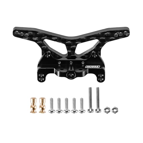 INJORA Carbon Fiber Shock Towers with Shock Mount Spacer for Losi Micro-B Micro-T, Black - Image 3
