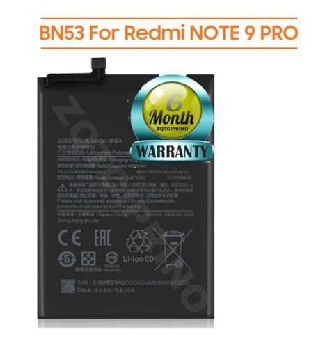 Image of Original BN53 Battery for Redmi Note 9 pro M2003J6B2G Battery with 6 Month Warranty ****(CC8)
