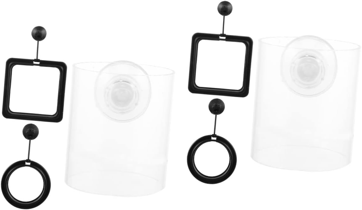 DOITOOL 6pcs Fish Feeding Circle for Aquariums Floating Fish Food Feeder Cups Prevents Water Waste Flakes