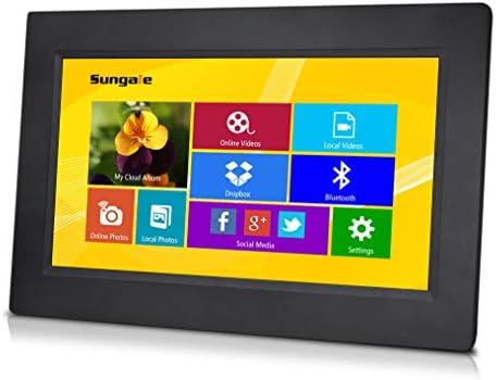 10 inch WiFi Cloud Digital Photo Frame with Touch Panel, Simple & Quick Setup, Send Cellphone Pictures, Increased 20GB Cloud Storage, High-Resolution 1024x600 LED Display