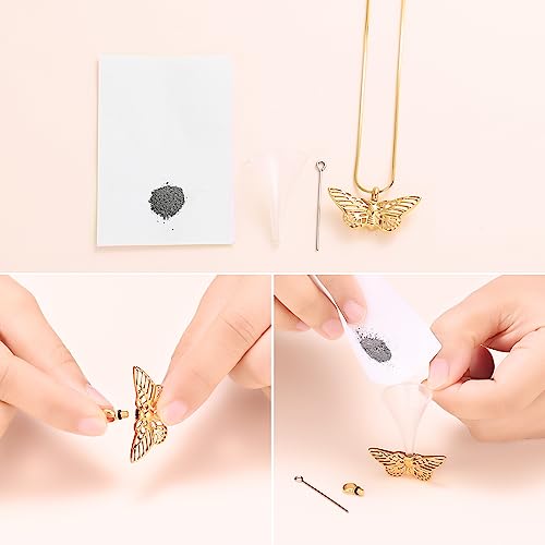 Minicremation Cremation Jewelry for Ashes - Memorial Keepsake Butterfly Necklace Urn Pendant for Beloved's Ashes4