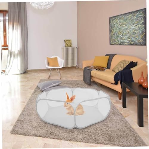 Parc pour petits animaux pliable en polyester respirant pour chiot et rongeur