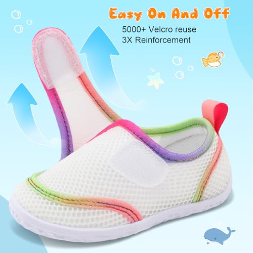 Image of FEETCITY Toddler Water Shoes Boys Girls Swim Shoes Quick Dry Kids Aqua Socks Barefoot for Beach Swimming Pool