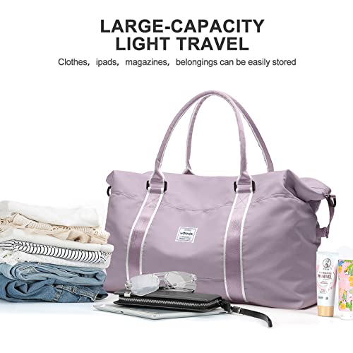 Bolsa de viagem, bolsa de ginástica impermeável, bolsa de mão de fim de semana para mulheres com bol