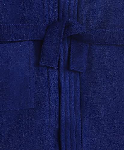 Image of BUMZEE Navy Blue Terry Cotton Boys Bathrobe Age - 2-3 Years