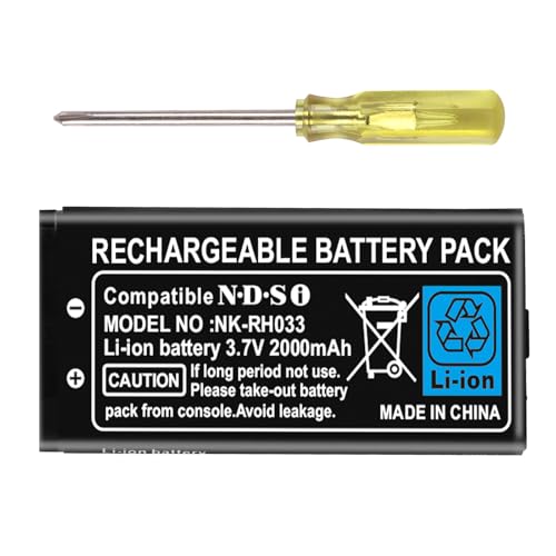 FLSTOR TWL-003 Batterie lithium-ion rechargeable 2000 mAh pour Nintendo DSi, console de jeu NDSi (pas pour Nintendo DSi XL, DS Lite, DSi LL)