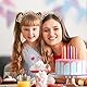 Geburtstag Kronen Mädchen Stirnband, Haarreif Birthday Glitzerndes Strass Haarband, Bling Haarschmuck für Frauen und Mädchen, Party Dekorationen, Geburtstags Kopfschmuck (Gold)