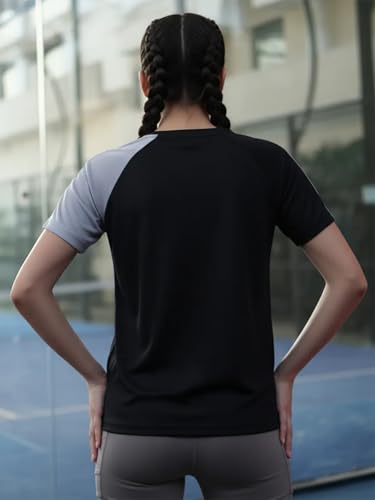 Image of CHKOKKO Gym Tshirt for Women Workout Activewear Regular Fit T Shirt for Woman Round Crew Neck Half Sleeves Best for Sports and Outdoor Activities