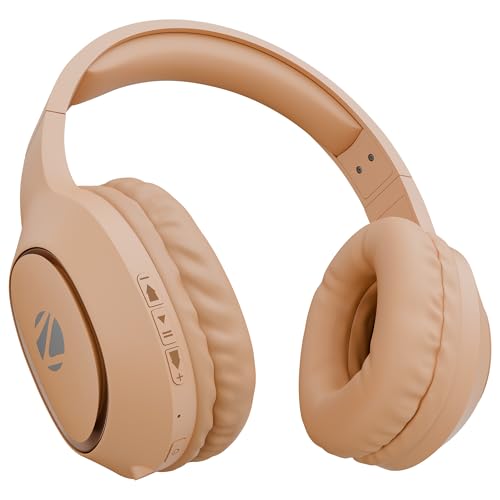 Image of Zebronics Thunder Neo (2026 Upgrade) Wireless Headphone, BT v6.0, True 50hrs Playback, 40mm Driver, ENC, Rapid Charge, Gaming Mode, Dual Pairing, 3 EQ Modes, AUX, Voice Assistant (Orange)