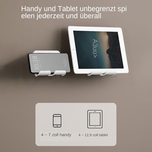 Soporte de pared para smartphones y tablet con altura ajustable para cama y cocina 3
