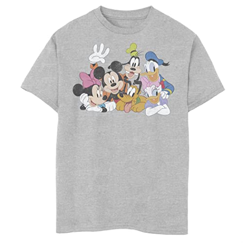 T-shirt Mickey Disney pour garçon en maille Athletic Heather taille XS confortable