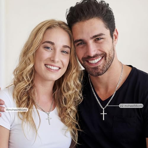 Collier croix argent 925 anti-noircissement avec chaîne en acier inoxydable robuste - 4