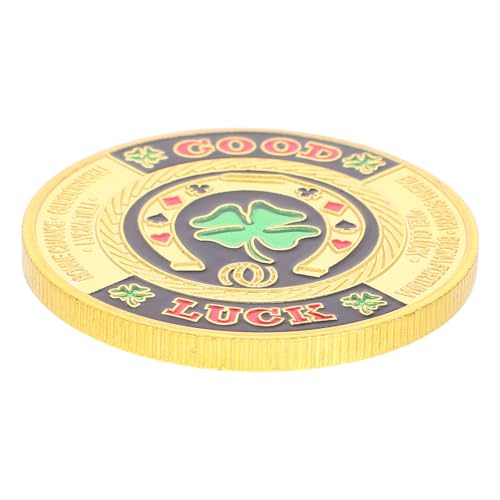 HOOTNEE Protector de Cartas de Póker Metálico Accesorio para Mesa de Póker Diseño Conmemorativo Funda para Fichas Adecuado para Juegos de y Baraja Cartas Poker
