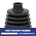 Cuymoap 2 PCS Car CV Axle Boots, Rubber Flexible Joint Boot Dust Cover with Fixed Clamps and Cable Ties, Cuttable Seal Outer Ball Cage Protection, Universal Axle Repair Accessory for Car (Black)