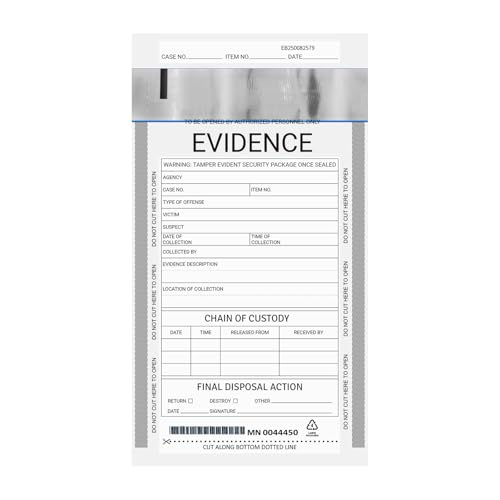 zmybcpack 200 pcs Plastic Evidence Bag 6 x 9 Tamper-Evident Evidence Bags for Police Lawyer Detective & Murder Mystery Party Decor Crime Scene Evidence Bags
