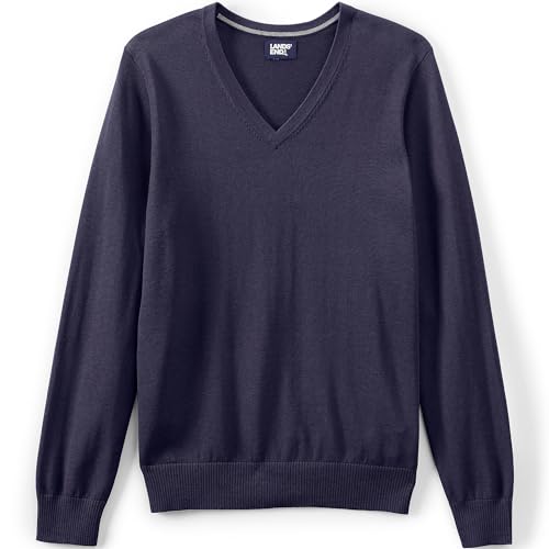 Lands' End Men's Cotton Modal V-Neck Sweater2