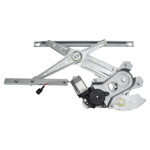 Image of TRQ Rear Driver Side Power Window Motor and Regulator Assembly Power Compatible with 02-08 Dodge Ram 1500 Crew Cab 06-09 Ram 2500 Crew Cab 03-05 2500 06-09 3500 03-05 3500