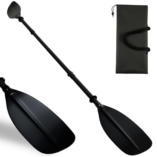Double Sided Oar ,Paddle Board Adjustable Length 60–70 inches / 152–177 cm Kayak Paddle with Stainless Steel Shaft and Polymer Blades Kayak Fishing Paddle Suitable for Adults and Youth and Family.
