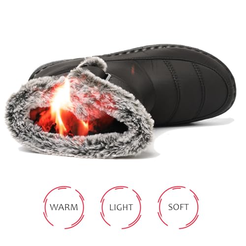 Women'S Pu Waterproof Snow Boots Winter Plus Velvet Non-Slip Warm Outdoor Ankle Boots Suitable For Light Camping Fur Lined Sneaker2