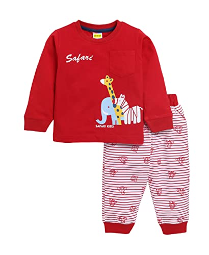 Image of BABA AND BABY Long Sleeves Round Neck T-Shirt and Pant Set for Baby Boys