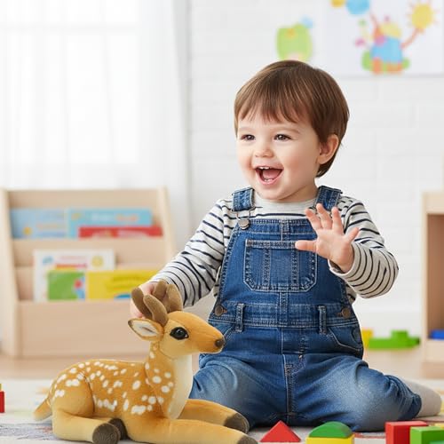Image of Tabitha Stuffed Toys-Ultra Soft Plush Toy for Kids | Birthday Gifts for Kids and Girls | (Combo of 2 Toys 32 Cm Lion & Deer)