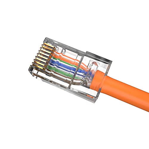 Oren CAT6 RJ-45 Connectors, 100-Pack, Standard Modular Plug Unshielded, Supports Solid or Stranded UTP Ethernet Cables - Image 4