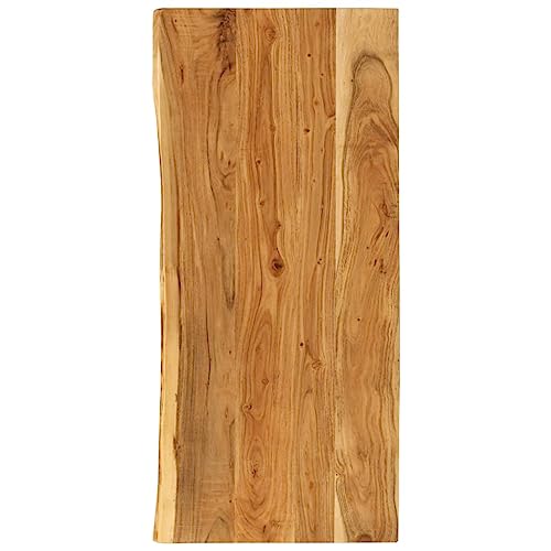 vidaXL Dessus de salle de bain en acacia massif - Accessoire d'évier en bois - Bord vivant
