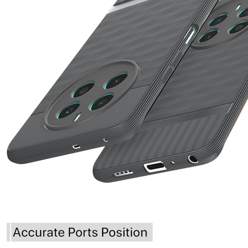 Image of Pikkme Back Cover for Realme 12 Plus 5G / P1 5G / Narzo 70 5G / 70 Pro 5G Camera Protection 3D Hexa Cube Design Silicone Protective Bumper Case (Grey)