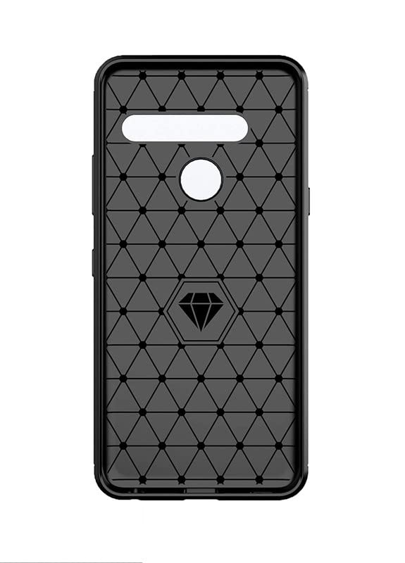 Image of NPRC Hybrid Ultra Slim Protective Case TPU Non-Slip Carbon Fiber Texture Shockproof Case Cover for Lg G8S Thinq - Black