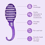 Wet Brush Shower Detangler Brush - Purple Glitter By For Unisex - 1 Pc Hair Brush - Image 4