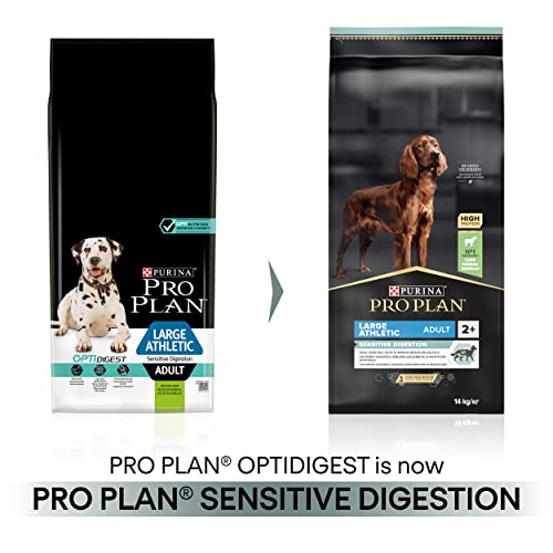 Pro Plan Large Athletic Adult Sensitive Digestion, Hundefutter trocken, reich an Lamm, 1er Pack (1 x 14 kg)