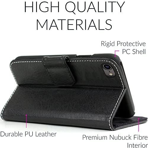 Snugg Iphone Se Wallet Case 2022 & 2020 / Iphone 8 Wallet Case/Iphone 7 Wallet Case – Leather Card Wallet With Handy Stand Feature For Iphone Se Case Wallet Flip Phone Case Cover In Black #TOP6