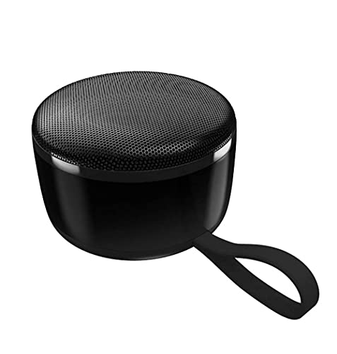 SMSOM Mini Altavoz Bluetooth Altavoz inalámbrico portátil con Bluetooth -Loud Audio Mic Incorporado – Pequeño Impermeable y a Prueba de Polvo Música de Viaje, Azul (Color : Black)