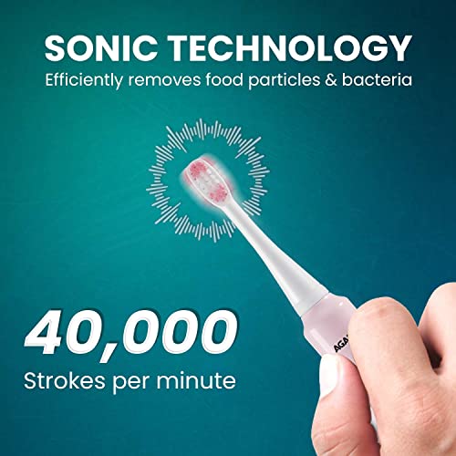 AGARO Rex Dlx Sonic AA Battery Electric Toothbrush For Kids With 6 Brushing Modes, 2 Interchangeable Brush Heads, Soft Nylon Bristles, Power... - Image 5