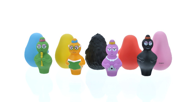 Famille de Barbapapa クッキングスケール BARBAPAPA Family Set with 9 Figures, Figures 8 cm, Toy for
