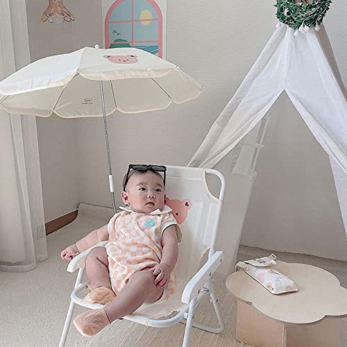 Hilitand Guarda-chuva infantil cadeira de acampamento PP bonita dobrável cadeira de praia portátil (