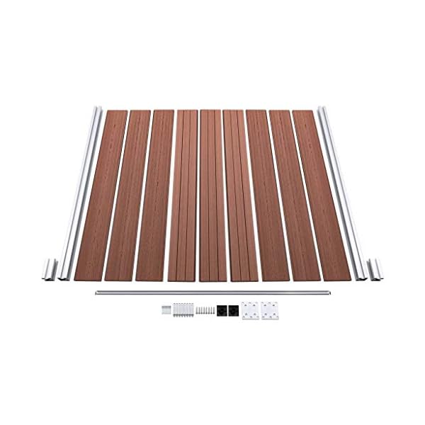 pedkit WPC Sichtschutzzaun Grey/Braun Zäune inkl. Pfosten und Sichtschutz Gartenzaun Zaun – Bild 7