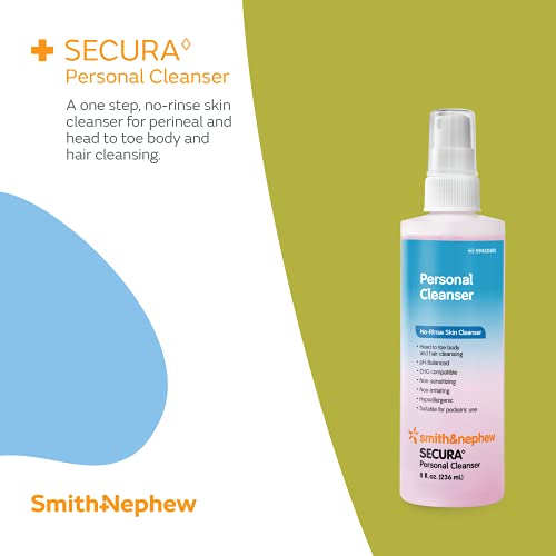 Smith & Nephew Secura Personal Cleanser Spray, Waterless Body Cleanser And Perineal Spray, No-Rinse Skin Cleanser, 8 Ounces #TOP1