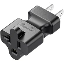 15 Amp Household AC Plug to 20 Amp T Blade Power Adapter,15 Amp to 20 Amp Plug Adapter Converter Nema 5-15P to 5-15R/5-20R Comb AC Adapter