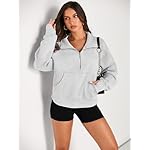 AUTOMET Womens Sweatshirts Half Zip Cropped Pullover Fleece Quarter Zipper Hoodies 2025 Fall Fashion Outfits Clothes - Image 2