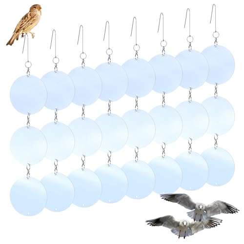 LEERMEIZI Discos repelentes de Aves,Discos reflectivos repelentes espantapájaros,Reflectantes Repelentes de Pájaros,Ahuyentador de pájaros,para espantar pájaros de tu balcón, Jardín u hogar