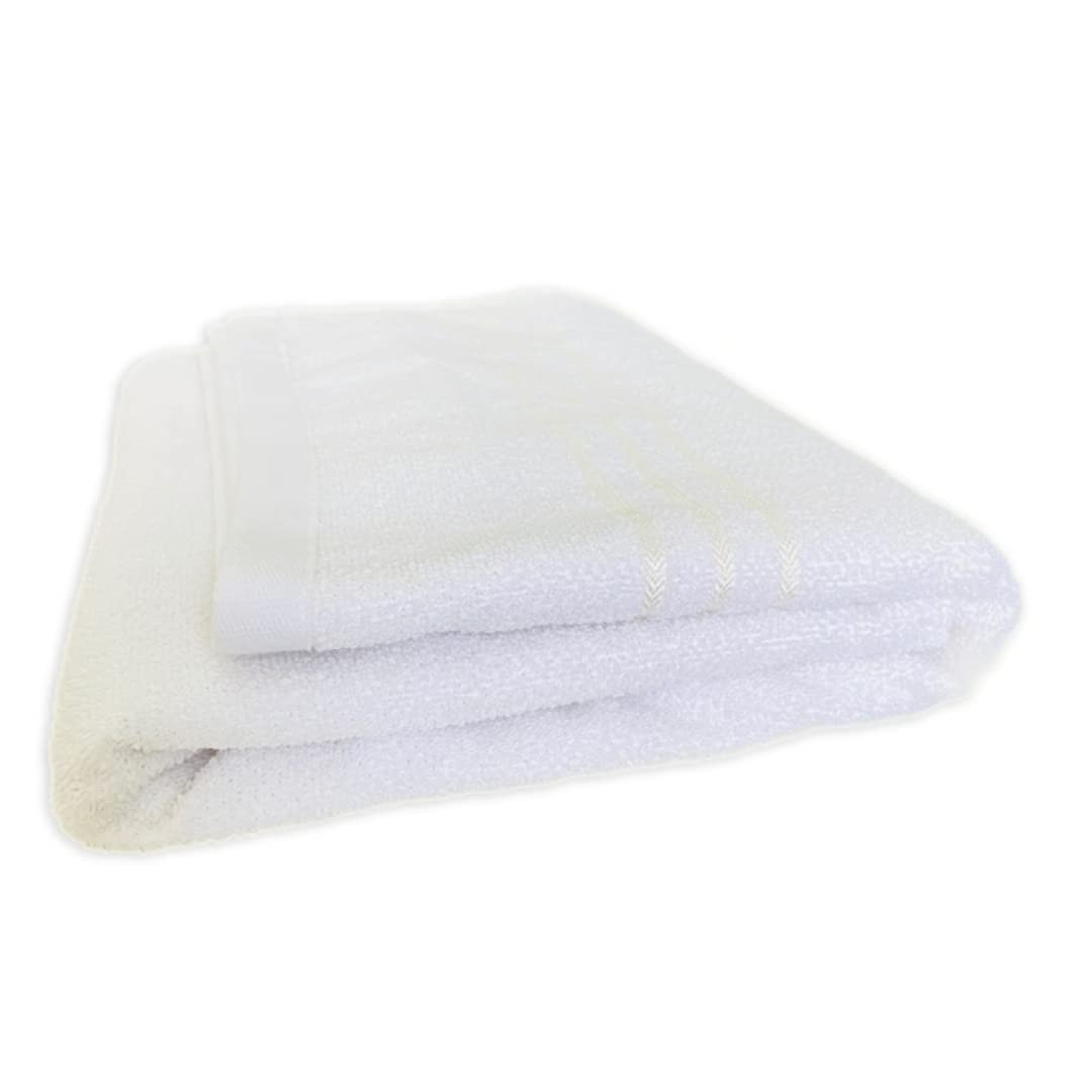 Snow White Bath Towel 500 GSM, Pure Cotton, Daily use for Men and Women, 30x60 Inch