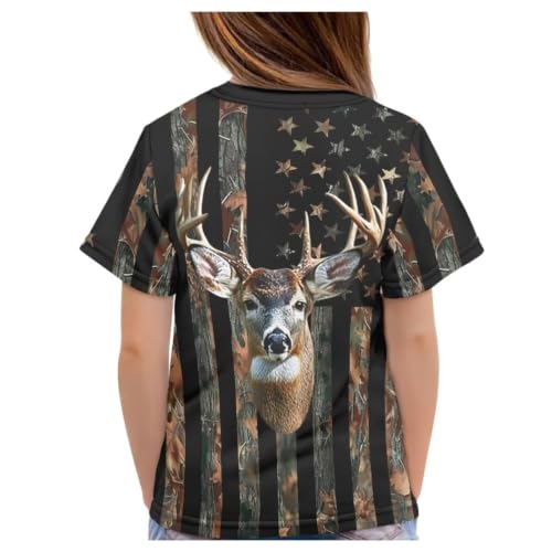 Image of Xhuibop Kids Tshirts Girls Boys 3-16 Years Summer Clothes for Teens Loose Fitting Tops
