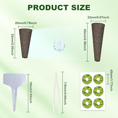 Image of 73 Pack Hydroponic Pods Supplies for Aerogarden Pods, Grow Sponges for Hydroponics, Seed Pods Kit with 30 Grow Sponges, 30 Pod Labels,12 Plant Labels, 1 Tweezer for Hydroponic Indoor Garden System
