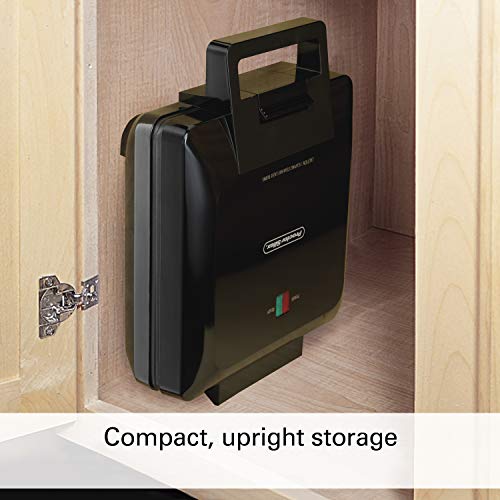 Proctor Silex 4-Slice Non-Stick Belgian Waffle Maker With Indicator Lights, Compact Design, Black (26051) #TOP2