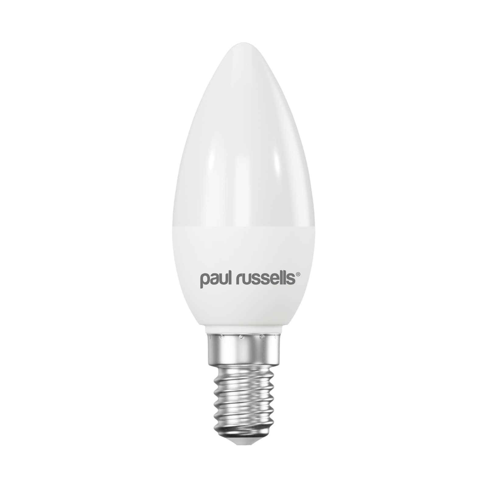 paul russells LED Candle – Small Edison Dimmable Screw Light, 5.5W E14 C37 LED Bulbs, 40w Equivalent, 4000K Cool White/Natural White, Dimmer SES Energy Saving Ceiling Lightsbulbs, Pack of 1